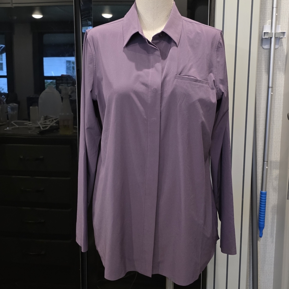 Athleta Lavender Button Down Shirt - image 2